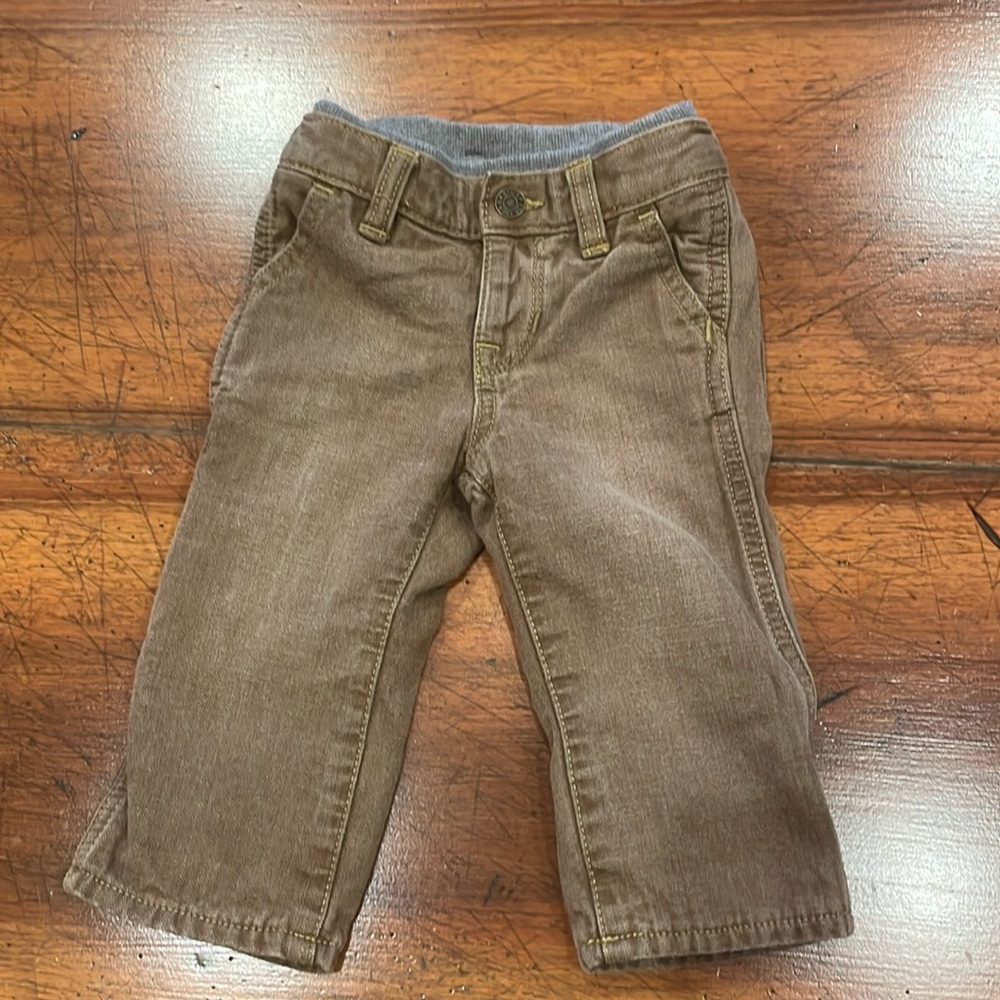 Baby Gap, fully lined brown utility pants size 6-12 months